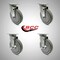 Service Caster 6 Inch SS Gray Polyurethane Swivel Top Plate Caster Set with 2 Brakes SCC SCC-SS20S614-PPUB-2-TLB-2 - alternate 1